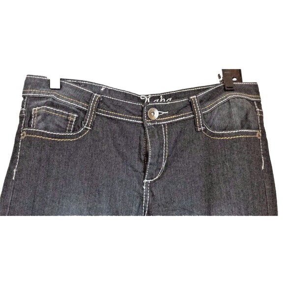 Kaba Jeans Boot Cut Dark Wash  Embellished Back Pockets Size 11 - Picture 4 of 6